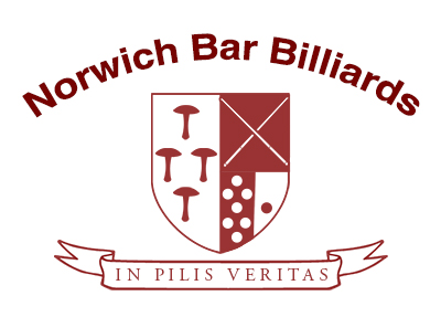 The Norwich Bar Billiards coat of arms and motto 'in pilis vertias'